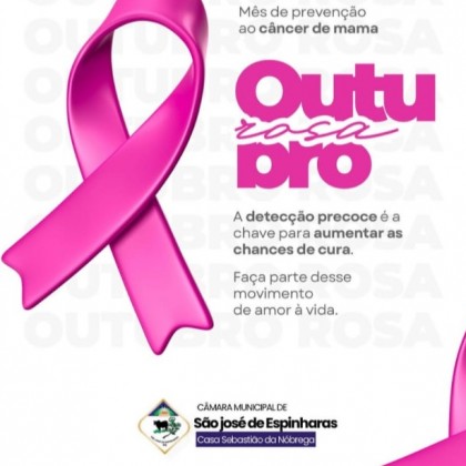 Cmara de So Jos de Espinharas apoia a campanha do Outubro Rosa